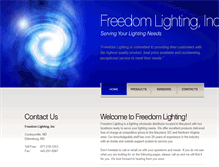 Tablet Screenshot of freedomlightinginc.com